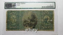 $1 1865 Ellenville New York NY National Currency Bank Note Bill #2117 Ace PMG