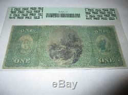 $1 1865 South Norwalk Connecticut CT National Currency Bank Note Bill #502 Ace