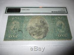 $1 1865 Taunton Massachusetts MA National Currency Bank Note Bill #766 Ace