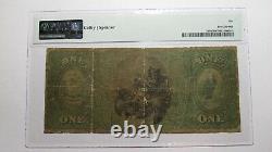 $1 1865 Three Rivers Michigan MI National Currency Bank Note Bill #600 Ace! PMG