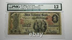 $1 1875 Brooklyn New York NY National Currency Bank Note Bill Ch. #923 PMG F12
