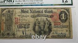 $1 1875 Brooklyn New York NY National Currency Bank Note Bill Ch. #923 PMG F12