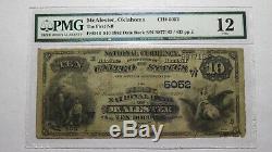 $10 1882 McAlester Oklahoma OK National Currency Bank Note Bill Ch. #5052 DATE