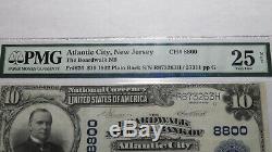 $10 1902 Atlantic City New Jersey NJ National Currency Bank Note Bill #8800 VF25