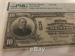 $10 1902 Benton IL Illinois National Currency Bank Note #6136 PMG 20 Redrawn Sig