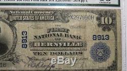 $10 1902 Bernville Pennsylvania PA National Currency Bank Note Bill #8913 FINE