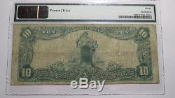 $10 1902 Bernville Pennsylvania PA National Currency Bank Note Bill #8913 FINE