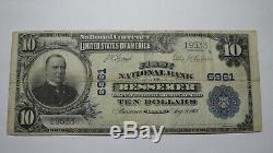 $10 1902 Bessemer Alabama AL National Currency Bank Note Bill! Ch. #6961 VF