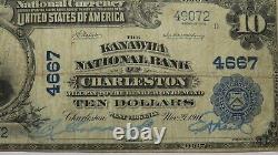 $10 1902 Charleston West Virginia WV National Currency Bank Note Bill Ch #4667