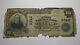 $10 1902 Cheraw South Carolina Sc National Currency Bank Note Bill Ch #9342 Rare