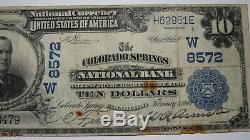 $10 1902 Colorado Springs Colorado CO National Currency Bank Note Bill Ch. #8572