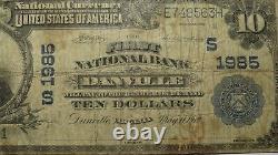 $10 1902 Danville Virginia VA National Currency Bank Note Bill! Ch. #1985 RARE