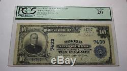 $10 1902 Del Rio Texas TX National Currency Bank Note Bill! Ch. #7433 VF PCGS