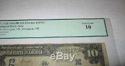$10 1902 Dowagiac Michigan MI National Currency Bank Note Bill Ch. #10073 PCGS