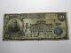 $10 1902 Fall River Massachusetts National Currency Bank Note Bill Ch. #256 Rare