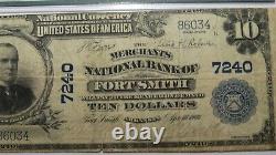 $10 1902 Fort Smith Arkansas AR National Currency Bank Note Bill #7240 VG10 PMG