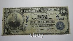 $10 1902 Freeburg Illinois IL National Currency Bank Note Bill Ch. #7941 FINE++