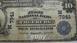 $10 1902 Freeburg Illinois IL National Currency Bank Note Bill Ch. #7941 FINE++