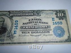 $10 1902 Frenchtown New Jersey NJ National Currency Bank Note Bill! Ch #1459 VF+