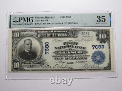 $10 1902 Glasco Kansas KS National Currency Bank Note Bill Ch. #7683 PMG VF35