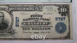 $10 1902 Granbury Texas TX National Currency Bank Note Bill! Ch. #3727 VF20 PMG