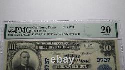 $10 1902 Granbury Texas TX National Currency Bank Note Bill! Ch. #3727 VF20 PMG