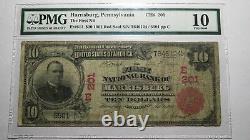 $10 1902 Harrisburg Pennsylvania Red Seal National Currency Bank Note Bill! #201