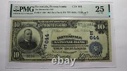 $10 1902 Honesdale Pennsylvania National Currency Bank Note Bill #644 VF25 PMG