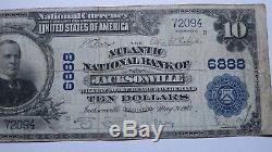 $10 1902 Jacksonville Florida FL National Currency Bank Note Bill! Ch #6888 FINE