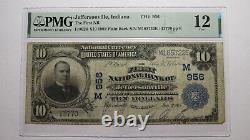 $10 1902 Jeffersonville Indiana IN National Currency Bank Note Bill #956 F12 PMG