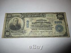 $10 1902 Kansas City Kansas KS National Currency Bank Note Bill! Ch. #9309 FINE