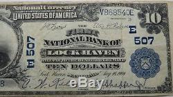 $10 1902 Lock Haven Pennsylvania PA National Currency Bank Note Bill! #507 VF+
