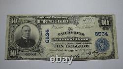 $10 1902 Mauch Chunk Pennsylvania PA National Currency Bank Note Bill #6534 VF