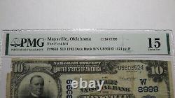 $10 1902 Maysville Oklahoma OK National Currency Bank Note Bill Ch #8999 F15 PMG