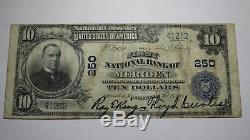 $10 1902 Meriden Connecticut CT National Currency Bank Note Bill! Ch. #250 FINE