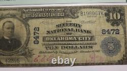 $10 1902 Oklahoma City Oklahoma OK National Currency Bank Note Bill Ch #8472 F12