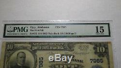 $10 1902 Opp Alabama AL National Currency Bank Note Bill! Ch. #7985 PMG Fine 15