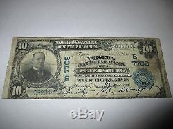 $10 1902 Petersburg Virginia VA National Currency Bank Note Bill! Ch #7709 Fine