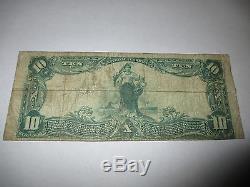 $10 1902 Petersburg Virginia VA National Currency Bank Note Bill! Ch #7709 Fine