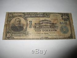 $10 1902 Pittsburg Kansas KS National Currency Bank Note Bill! Ch. #8418 RARE