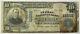 $10 1902 Public National Bank Houston Charter 12055 Texas Currency Note #18516f