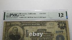 $10 1902 Riverside California CA National Currency Bank Note Bill Ch. #8377 PMG