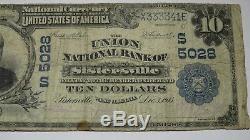 $10 1902 Sistersville West Virginia WV National Currency Bank Note Bill Ch #5028