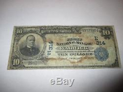 $10 1902 Warwick New York NY National Currency Bank Note Bill! Ch. #314 RARE