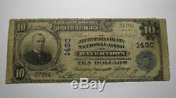$10 1902 Watertown New York NY National Currency Bank Note Bill Ch. #1490 RARE