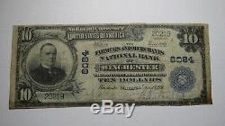 $10 1902 Winchester Virginia VA National Currency Bank Note Bill! Ch. #6084 RARE