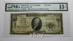 $10 1929 Ambridge Pennsylvania PA National Currency Bank Note Bill Ch #13087 F15
