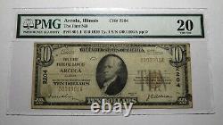 $10 1929 Arcola Illinois IL National Currency Bank Note Bill! Ch. #2204 VF20 PMG