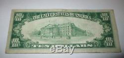 $10 1929 Atlantic City New Jersey NJ National Currency Bank Note Bill #8800 FINE