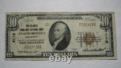 $10 1929 Atlantic Highlands New Jersey NJ National Currency Bank Note Bill #4119